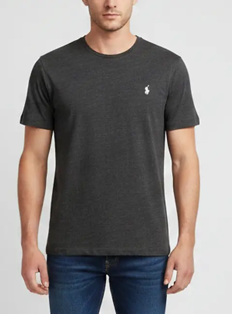Polo Ralph Lauren Grey Logo Embroidered Jersey T-Shirt M
