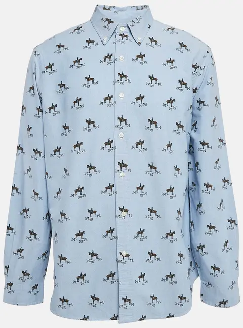 Polo Ralph Lauren Blue Equestrian Oxford Cotton Classic Fit Shirt XL
