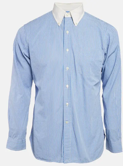 Polo Ralph Lauren Blue Striped Cotton Slim Fit Shirt L
