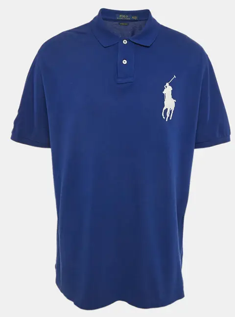 Polo Ralph Lauren Blue Embroidered Cotton Pique Classic Fit Polo T-Shirt XXL