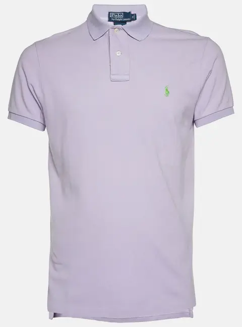 Polo Ralph Lauren Lavender Cotton Custom Fit Polo T-Shirt M