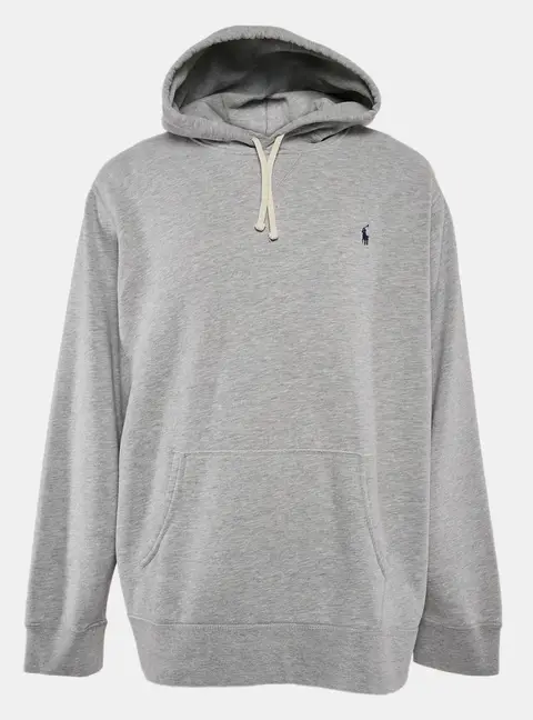 Polo Ralph Lauren Grey Cotton Blend Knit Hoodie XXL