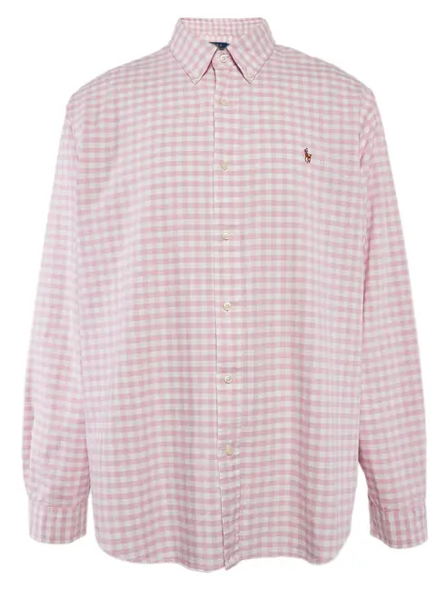 Polo Ralph Lauren Pink Gingham Cotton Button Down Shirt XXL