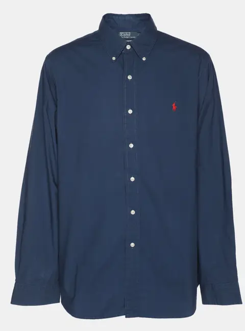 Polo Ralph Lauren Blue Cotton Button Front Shirt XL