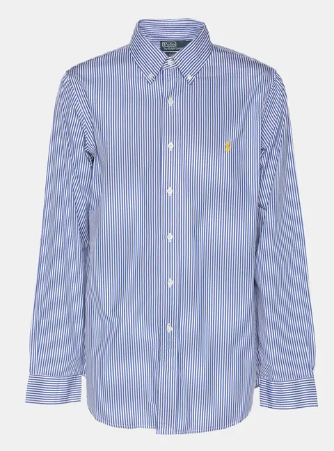 Polo Ralph Lauren Blue/White Striped Cotton Button Front Shirt XL
