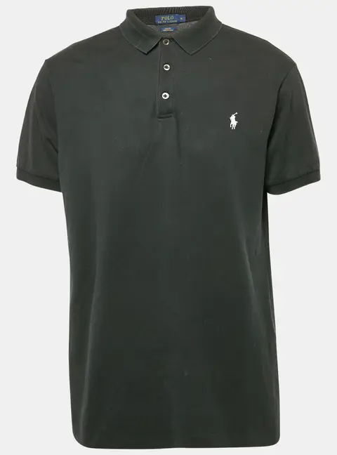 Polo Ralph Lauren Black Cotton Slim Fit Polo T-Shirt XL