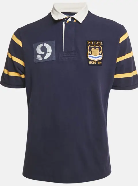 Polo Ralph Lauren Blue Applique Cotton Polo T-Shirt L