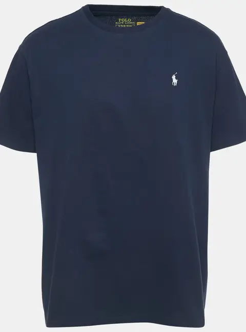 Polo Ralph Lauren Navy Blue Logo Print Cotton Classic Fit T-Shirt XL