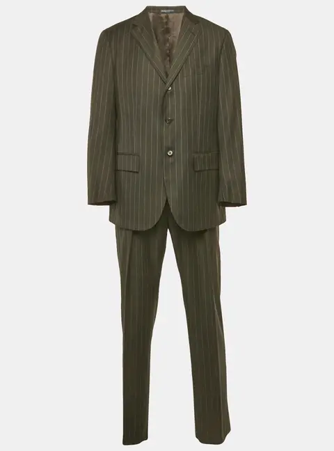 Polo by Ralph Lauren Charcoal Grey PinStriped Wool Regular Fit Suit XXS