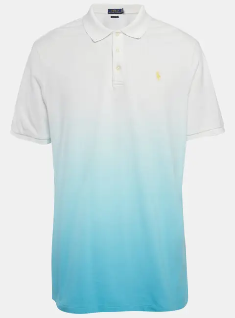Polo Ralph Lauren Blue Ombre Pique Polo T-Shirt L