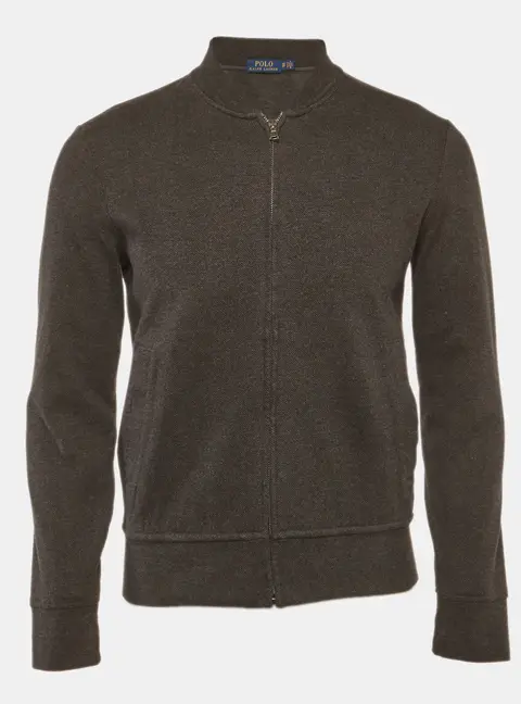 Polo Ralph Lauren Grey Wool Blend Zip-Up Jacket XS