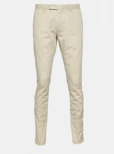 Polo Ralph Lauren Beige Gabardine Stretch Slim Fit Pants L