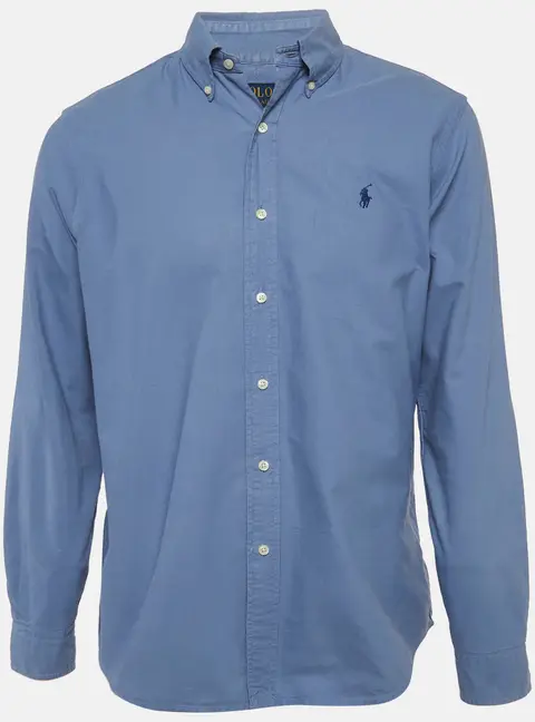 Polo Ralph Lauren Blue Oxford Cotton Classic Fit Shirt M