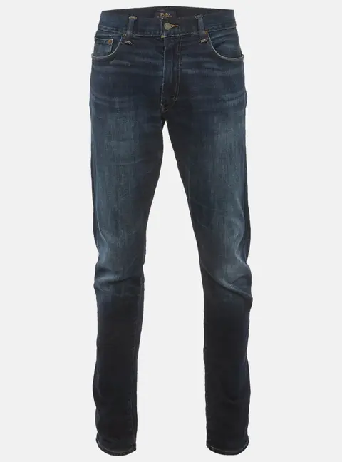 Polo Ralph Lauren Navy Blue Faded Denim The Sullivan Slim Jeans XL/Waist 36"