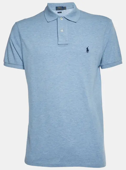 Polo Ralph Lauren Blue Pique Polo T-Shirt L