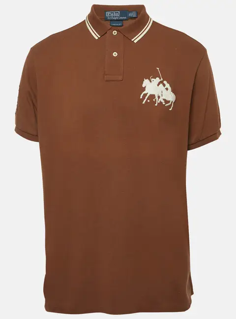 Polo Ralph Lauren Brown Cotton Pique Polo T-Shirt XL