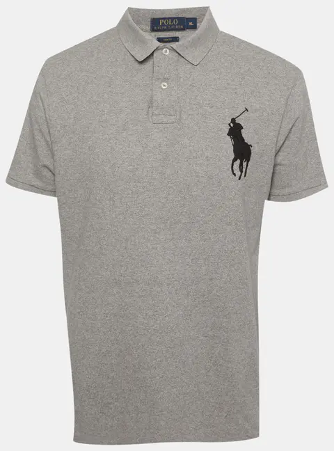 Polo Ralph Lauren Grey Pique Cotton Polo T-Shirt XL