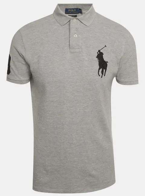 Polo Ralph Lauren Grey Pique Cotton Polo T-Shirt M