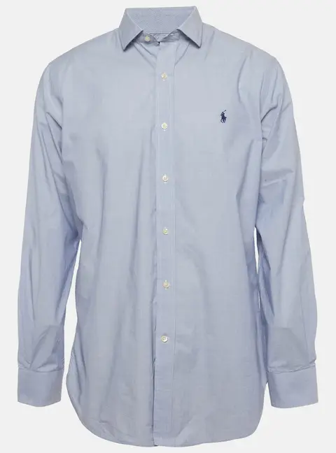 Polo Ralph Lauren Blue Cotton Long Sleeve Shirt L