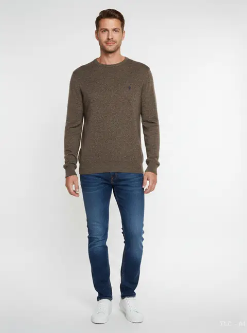 Polo Ralph Lauren Brown Wool Knit Sweater XXL
