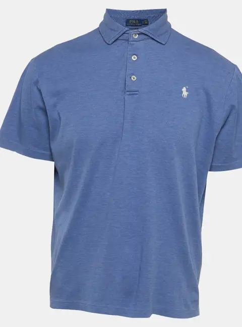 Polo Ralph Lauren Blue Jersey Classic Fit Polo T-Shirt L