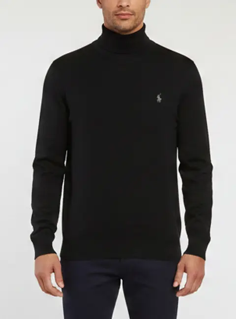 Polo Ralph Lauren Black Wool Turtle Neck Sweater XXL