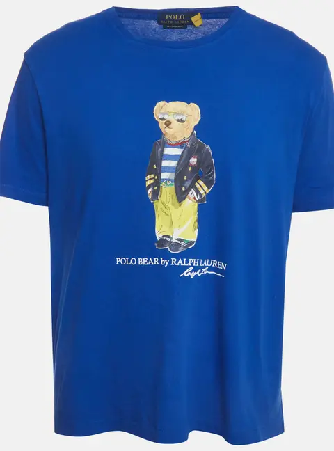 Polo Ralph Lauren Blue Jersey Marina Polo Bear T-Shirt XL
