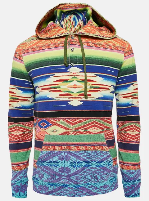 Polo Ralph Lauren Multicolor Printed Cotton Serape Hoodie S