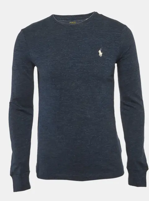 Polo Ralph Lauren Blue Jersey Long Sleeve Top XS