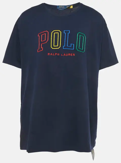 Polo Ralph Lauren Blue Logo Embroidery Cotton Classic Slim Fit T-Shirt XXL