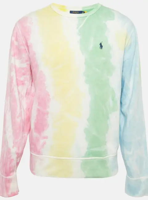 Polo Ralph Lauren Multicolor Tie-Dye Cotton Fleece Sweatshirt L
