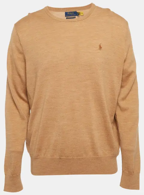 Polo Ralph Lauren Brown Wool Knit Sweatshirt XL