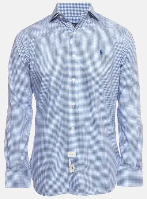 Polo Ralph Lauren Blue Gingham Cotton Button Down Shirt S
