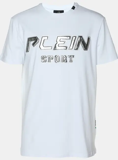 Plein Sport White/Silver Jersey Logo T-Shirt L