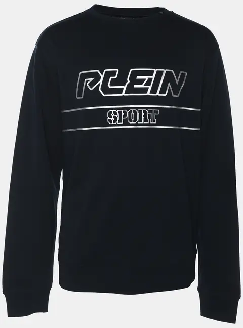 Plein Sport Navy Blue Jersey Logo Sweatshirt XL