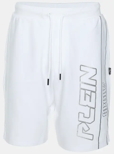 Plein Sport White Jersey Logo Printed Short M