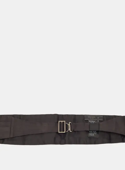 Prada Black Satin Satin Tuxedo Cummerbund
