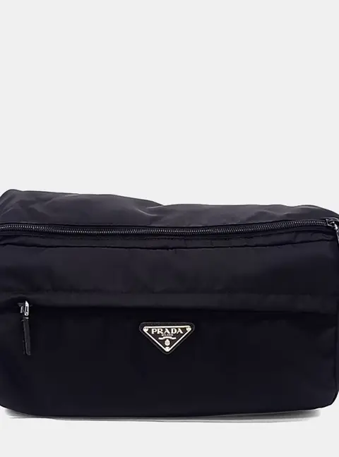 Prada Black Nylon Biker bag