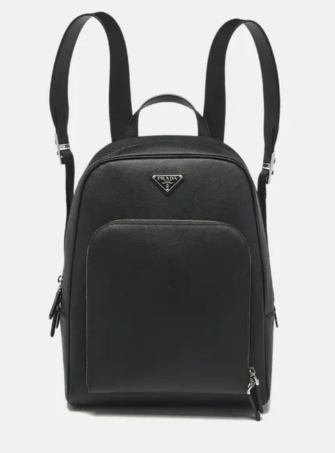 Prada Black Saffiano Leather Backpack