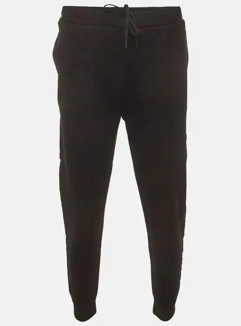 Prada Black Triangle Logo Jersey Re-Nylon Trim Sweatpants XXL