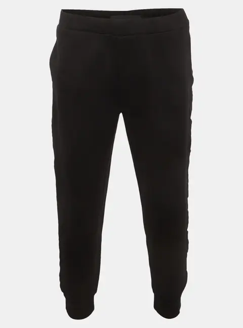 Prada Re-Nylon Black Side Striped Cotton Track Pants XXXL