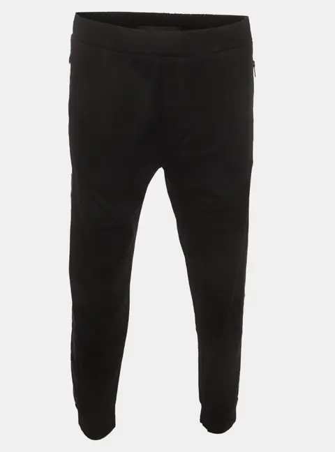 Prada Black Triangle Logo Detail Side Striped Cotton Track Pants XXXL