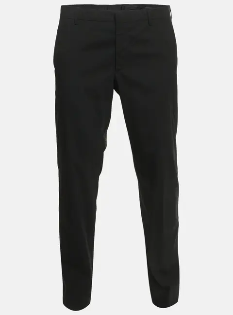 Prada Black Wool Blend Straight Leg Trousers L