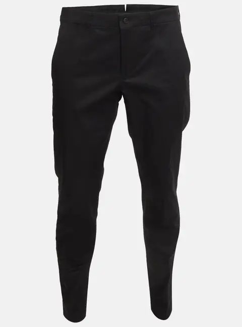 Prada Black Cotton Straight Leg Trousers L