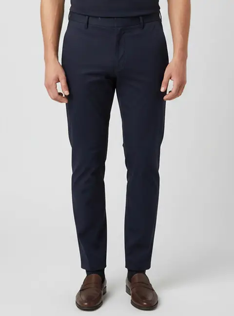 Prada Navy Blue Gabardine Straight Leg Trousers XL