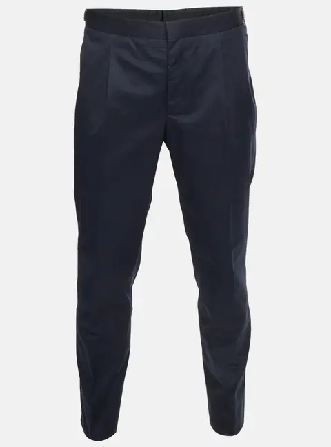 Prada Navy Blue Cotton Regular Fit Trousers XL