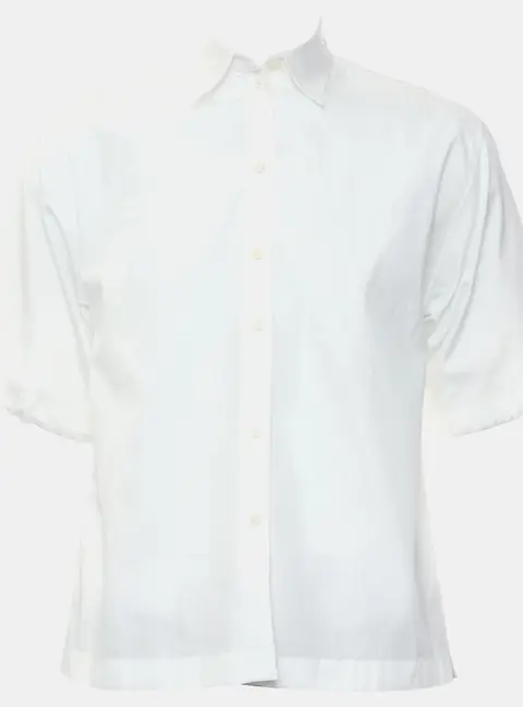 Prada White Cotton Button-Up Shirt S