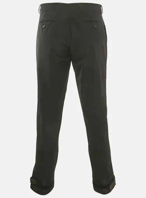 Prada Black Synthetic Velcro Detail Pants XL