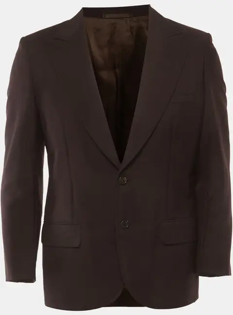 Prada Brown Wool Blend Regular Fit Blazer L