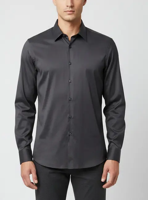 Prada Black Stretch Poplin Slim Fit Shirt XL